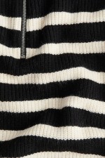 Rib-knit Half-zip Sweater