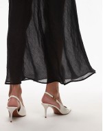 sling back heel in white