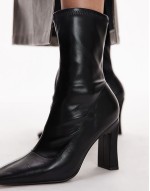 Orry high heeled boots with pointed toe in black