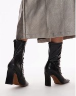 Orry high heeled boots with pointed toe in black