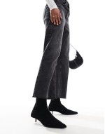 Rhiannon extreme kitten heel sock boots in black