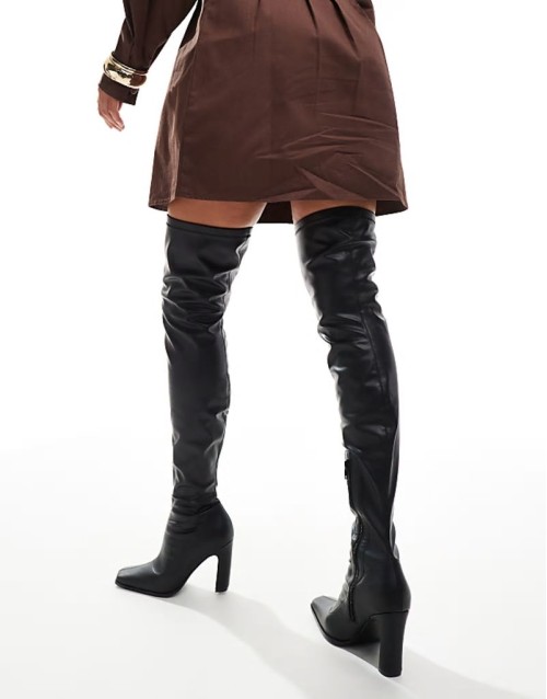 Acquaria over the knee boots in black