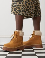 Stone Street 6 inch elevated lined boots in wheat nubuck