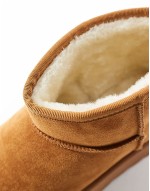 mini flatform boots in tan