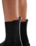 ‌Stylish chunky ankle boots in black