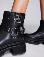 Zora ankle biker boot in black