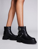 Zora ankle biker boot in black