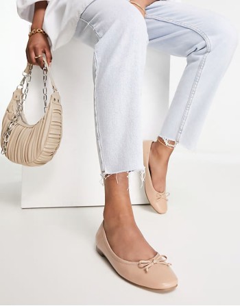 Lullaby bow ballet in beige
