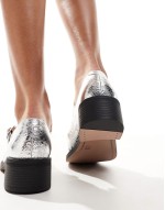 Becca wide fit chunky mary jane in silver