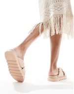 Jemima cross strap espadrilles in light pink