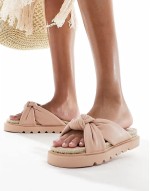 Jemima cross strap espadrilles in light pink
