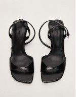 Giula heeled two part sandal in black